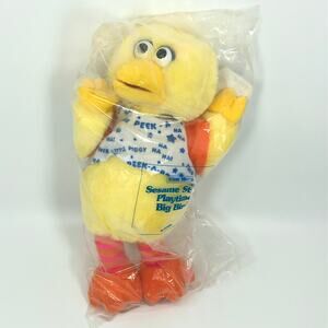 NEW Vintage 1996 Tyco Talking Big Bird Plush Toy 16" Sesame Street Playtime
